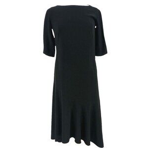 Krizia Poi Italy Avant Garde Black High Low Hem Dress Size 42